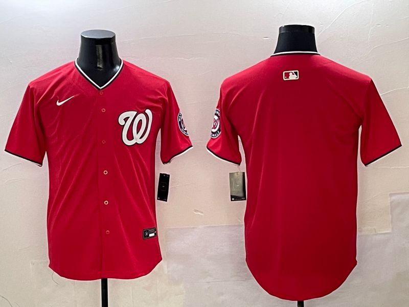 Men Washington Nationals Blank Red Game Nike 2025 MLB Jersey style 1->washington nationals->MLB Jersey